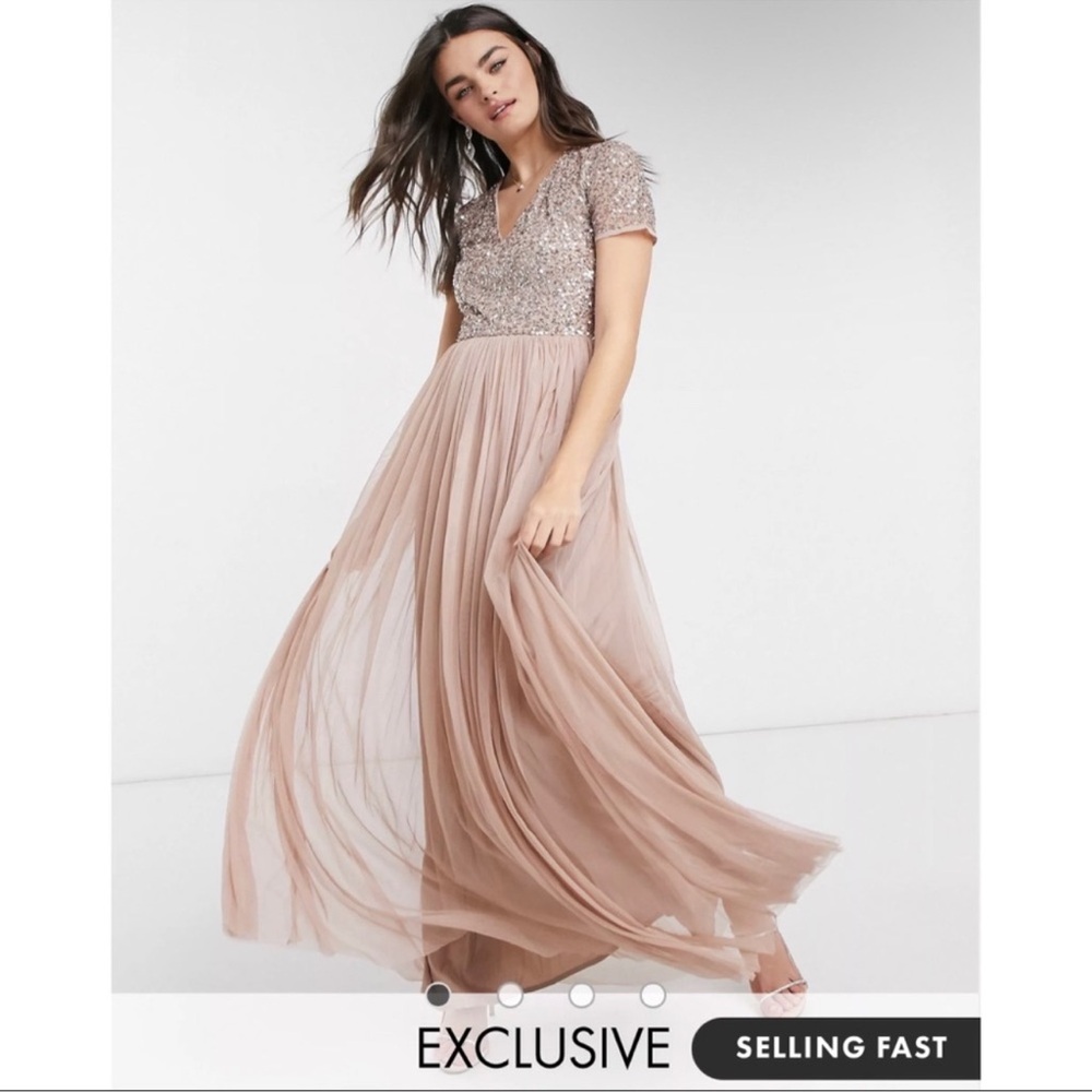 Maya Deluxe Sequin bridesmaid dress